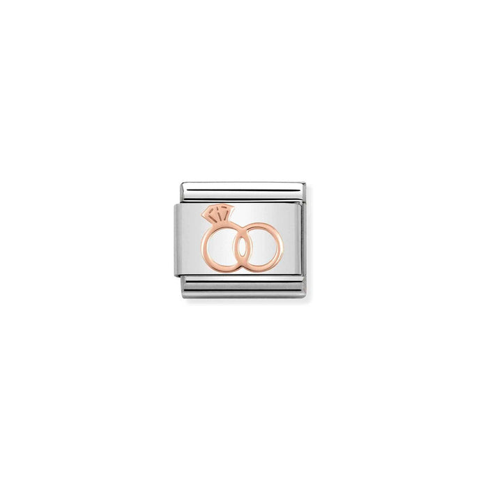 Nomination Classic SYMBOLS 9ct Rose Gold Marriage Rings Charm