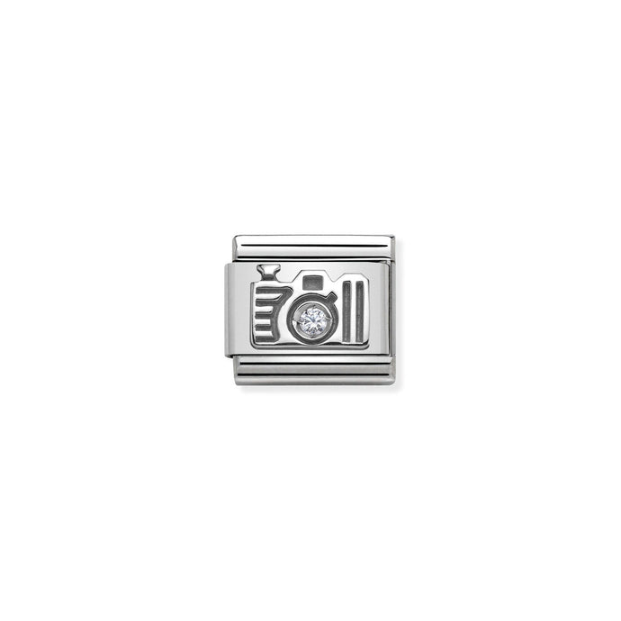 Nomination  Classic Silver CZ Camera Charm