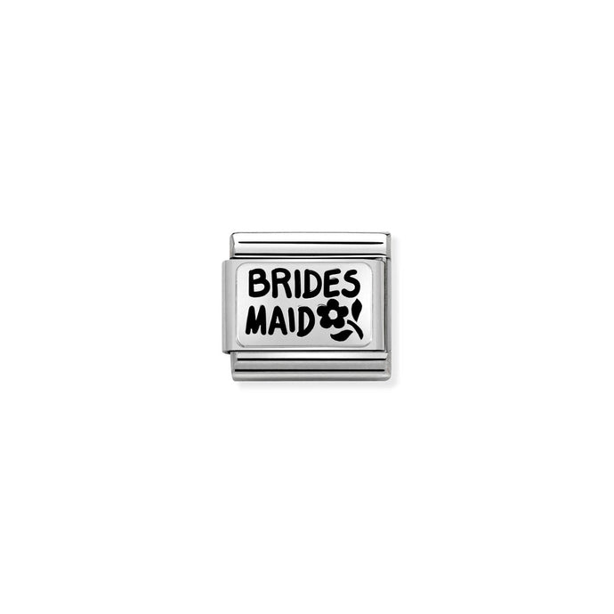 Nomination Classic PLATES OXIDIZED Silver BRIDES MAID Charm