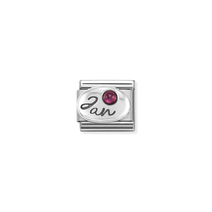 Nomination Classic Silver January GARNET Charm