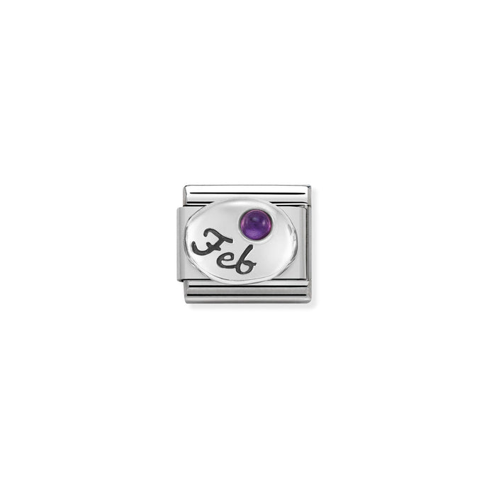 Nomination Classic Silver February AMETHYST Charm