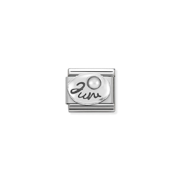 Nomination Classic Silver June WHITE PEARL Charm