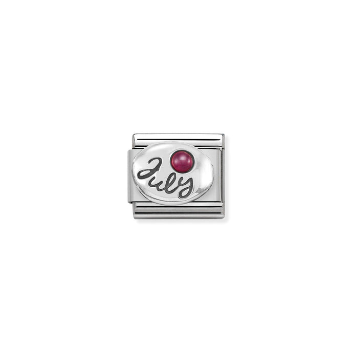 Nomination Classic Silver July RUBY Charm