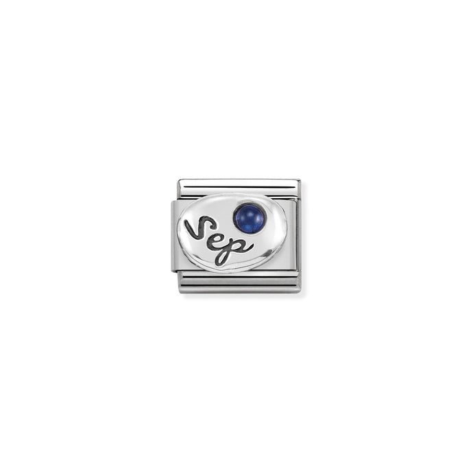 Nomination Classic Silver September SAPPHIRE Charm