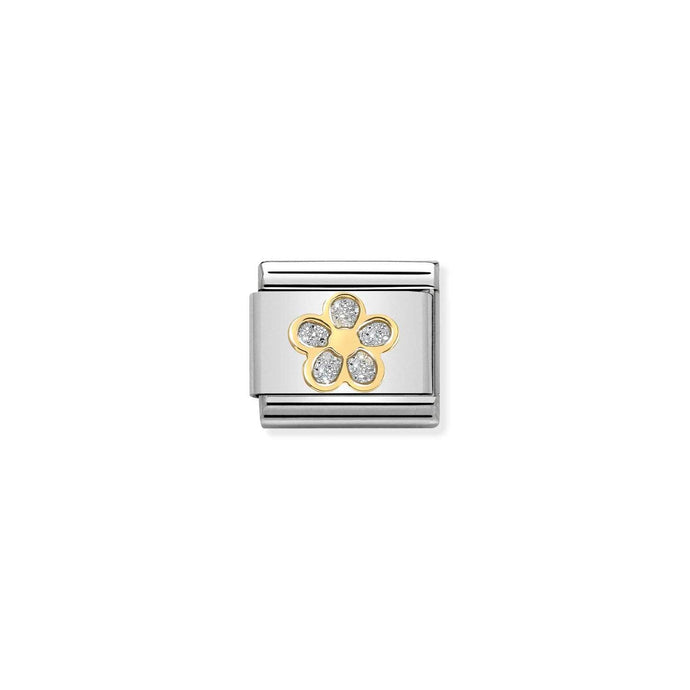 Nomination Classic Gold SILVER flower Charm