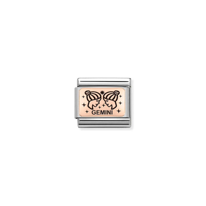 Nomination Classic ZODIAC 9ct Rose Gold Gemini Charm