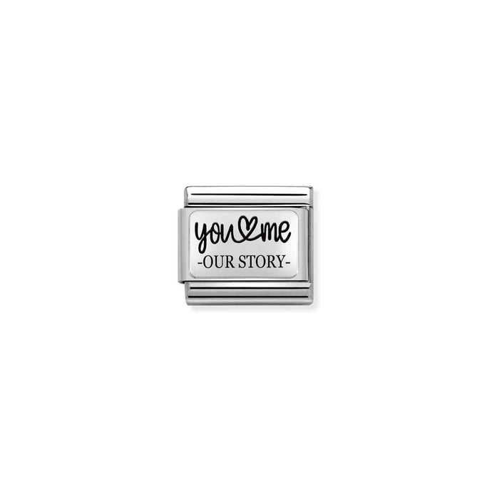 Nomination Classic PLATES Silver You and Me story Charm