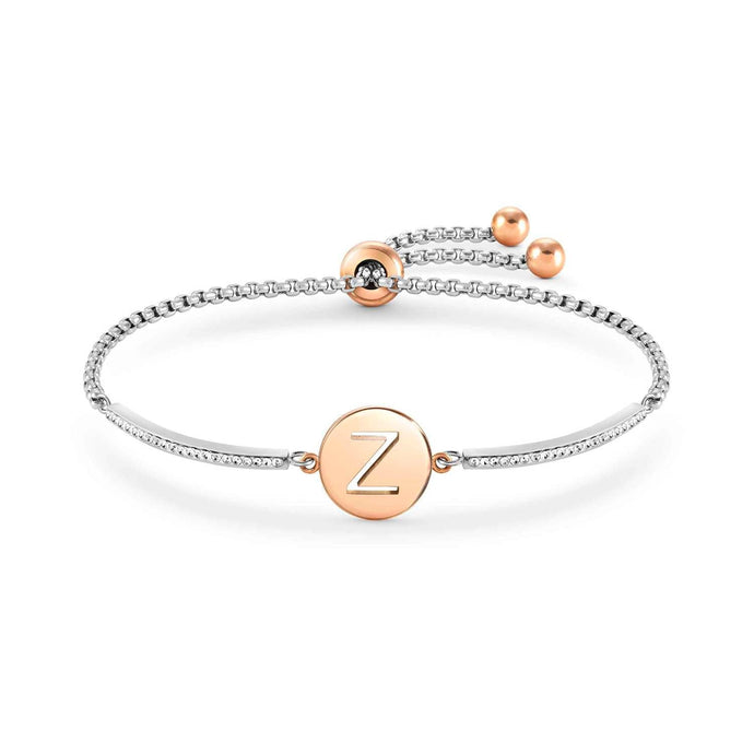 MILLELUCI bracelet in steel and crystals LETTERS Z