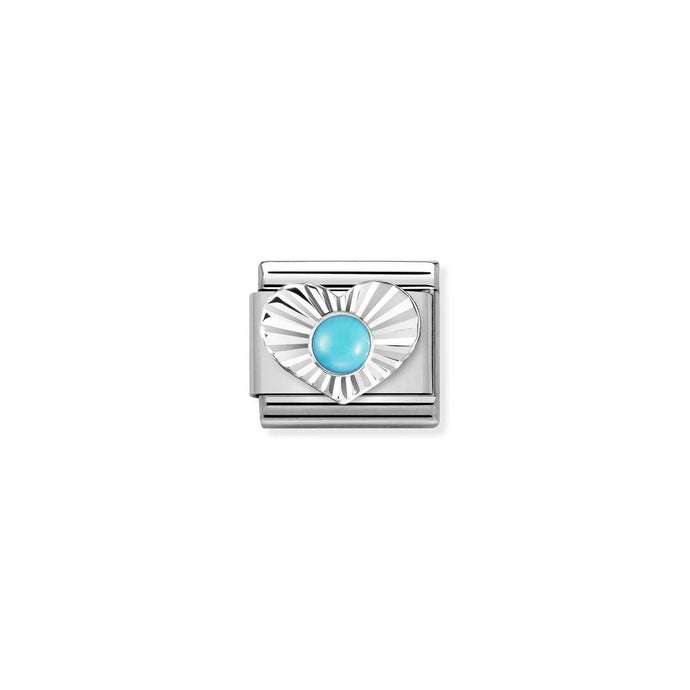 Nomination Classic Silver TURQUOISE Charm