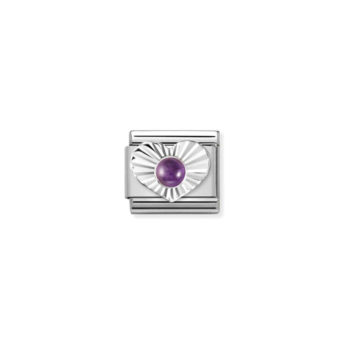 Nomination Classic Silver AMETHYST Charm