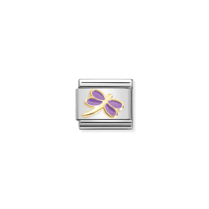 Nomination Classic Gold LILAC dragonfly Charm