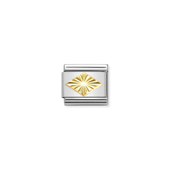 Nomination Classic Gold Diamond-coated rhombus Charm