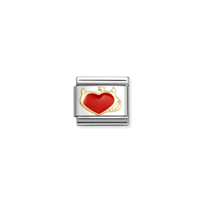 Nomination Classic Gold Devil heart Charm