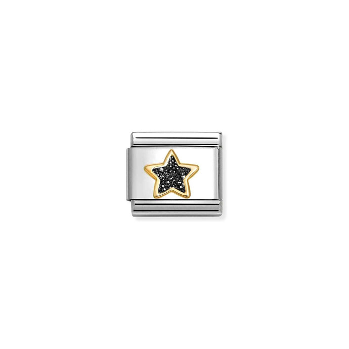 Nomination Classic Gold BLACK Star Charm