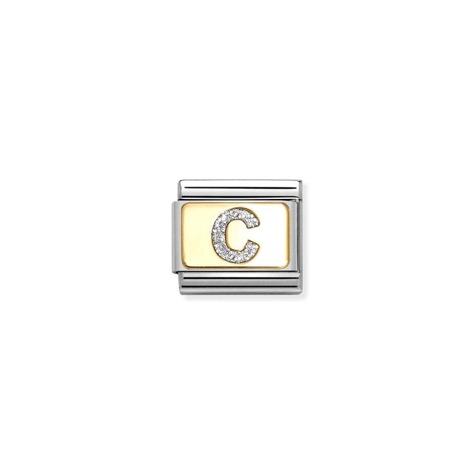 Nomination Classic GLITTER LETTER Gold C Charm