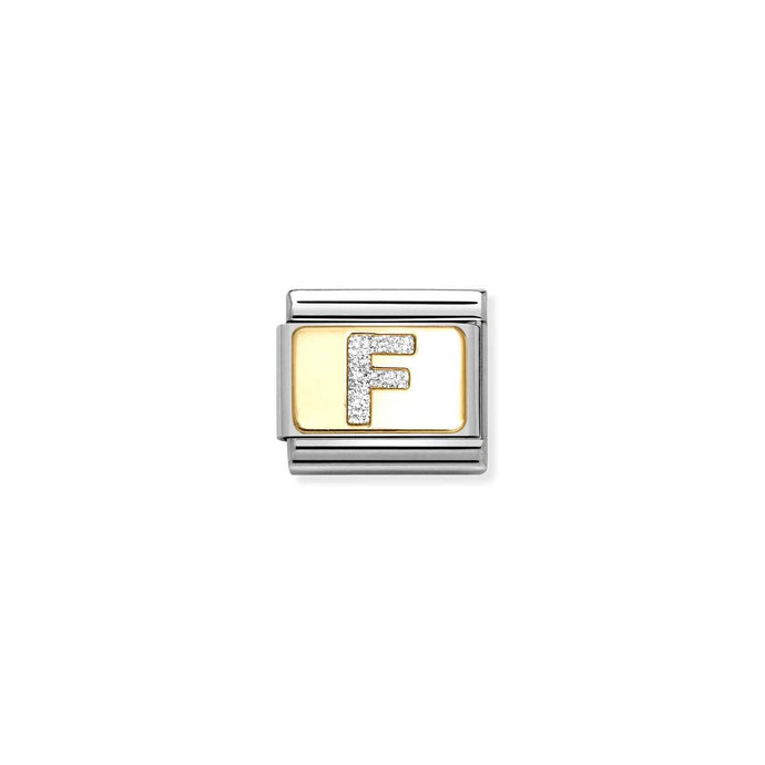 Nomination Classic GLITTER LETTER Gold F Charm