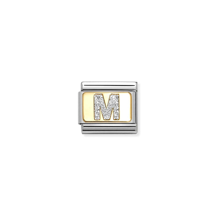 Nomination Classic GLITTER LETTER Gold M Charm