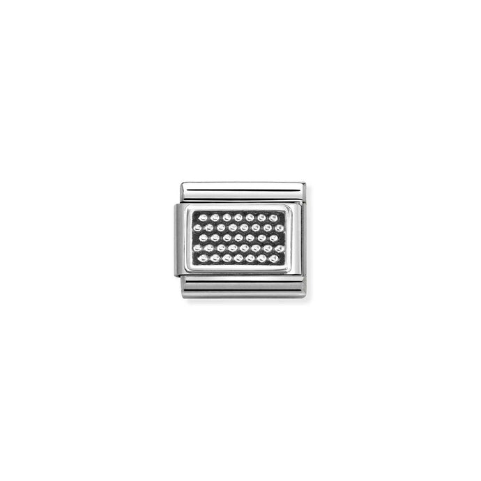 Nomination Classic PLATES OXIDIZED Silver Striped dots Charm