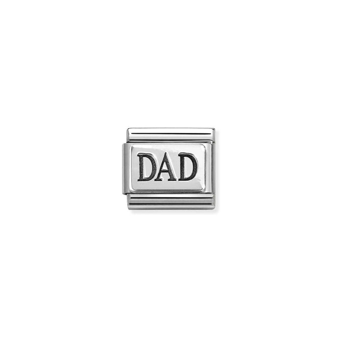 Nomination Classic PLATES OXIDIZED Silver Dad Charm