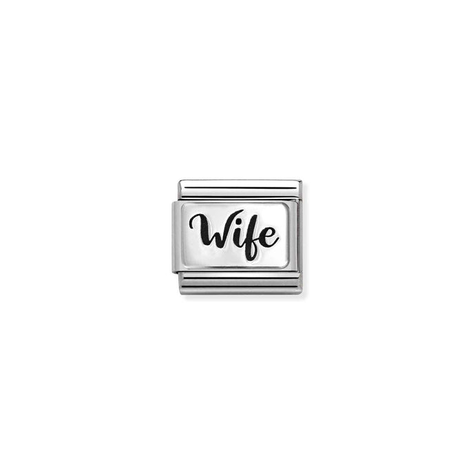 Nomination Classic PLATES Silver Wife Charm