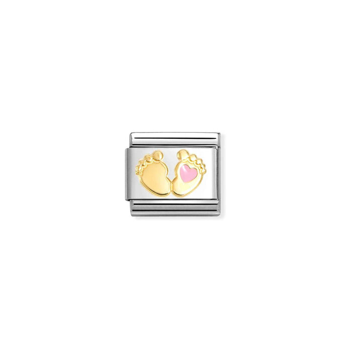 Nomination Classic Gold PINK foot Charm