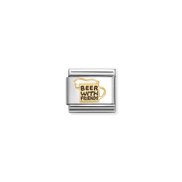 Nomination Classic Gold Beer with friends Charm