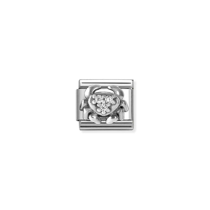 Nomination Classic ZODIACO RELIEF Silver and Cubic Zirconia Cancer Charm