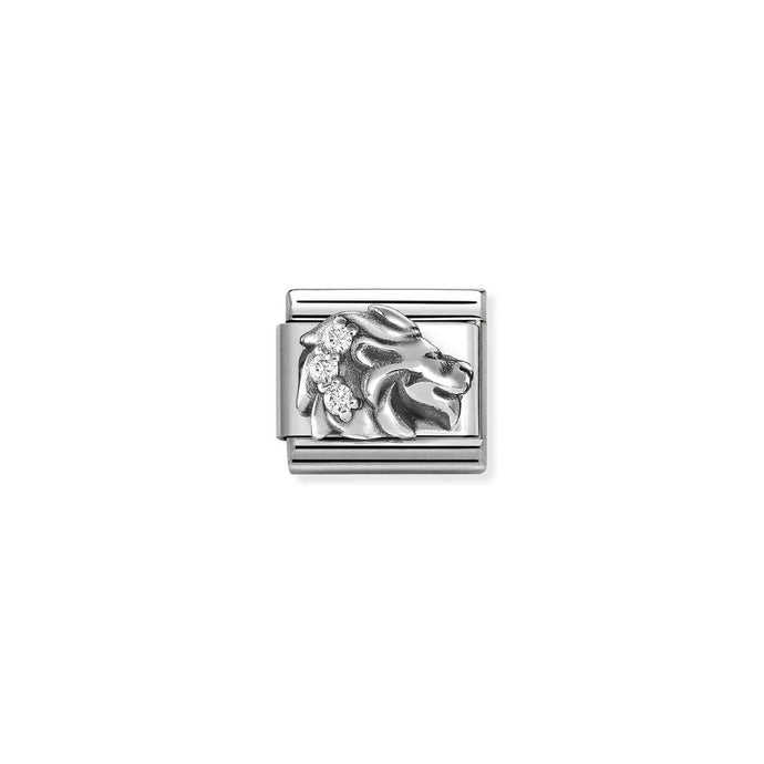 Nomination Classic ZODIACO RELIEF Silver and Cubic Zirconia Leo Charm