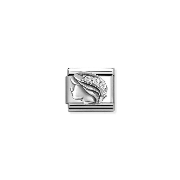 Nomination Classic ZODIACO RELIEF Silver and Cubic Zirconia Virgo Charm