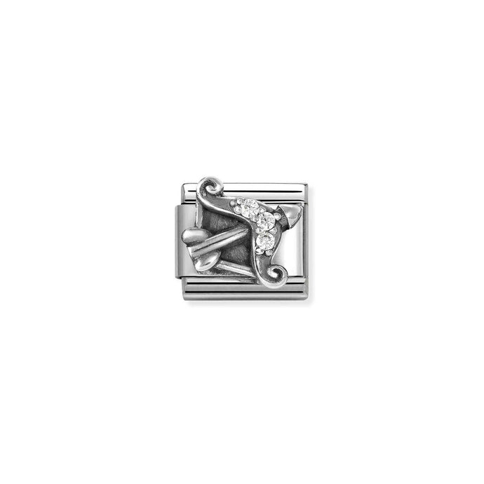 Nomination Classic ZODIACO RELIEF Silver and Cubic Zirconia Sagittarius Charm