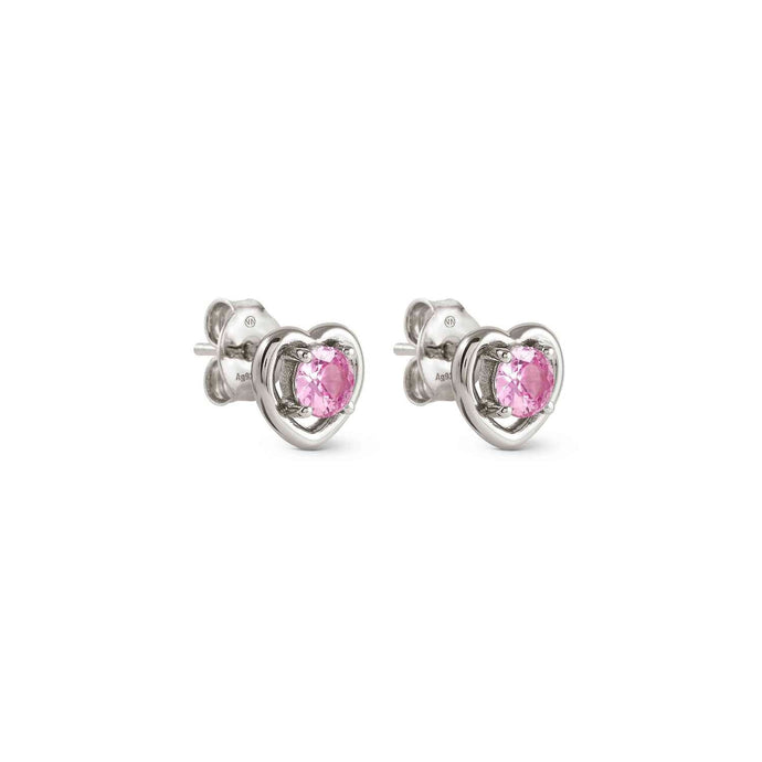 Cosmic Love Pink Heart Earrings