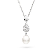 Load image into Gallery viewer, Coast Pebble Glisten Pavé &amp; Pearl Necklace
