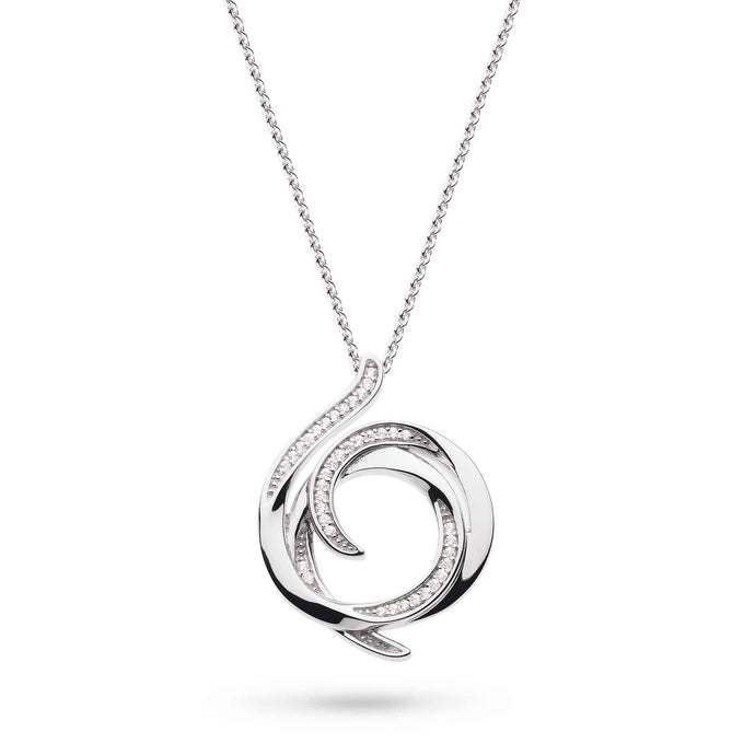 Entwine Helix Wrap Pave CZ Necklace