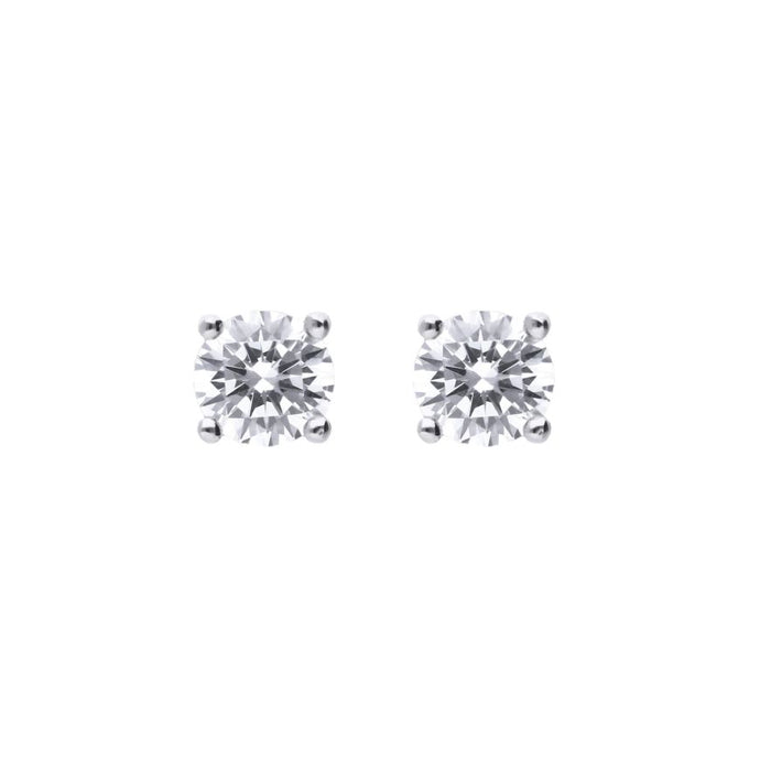 4mm Four Claw Solitaire Diamonfire Zirconia Stud Earrings E6298