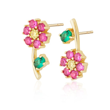 Hannah Martin Mismatched Flower Stud Earrings