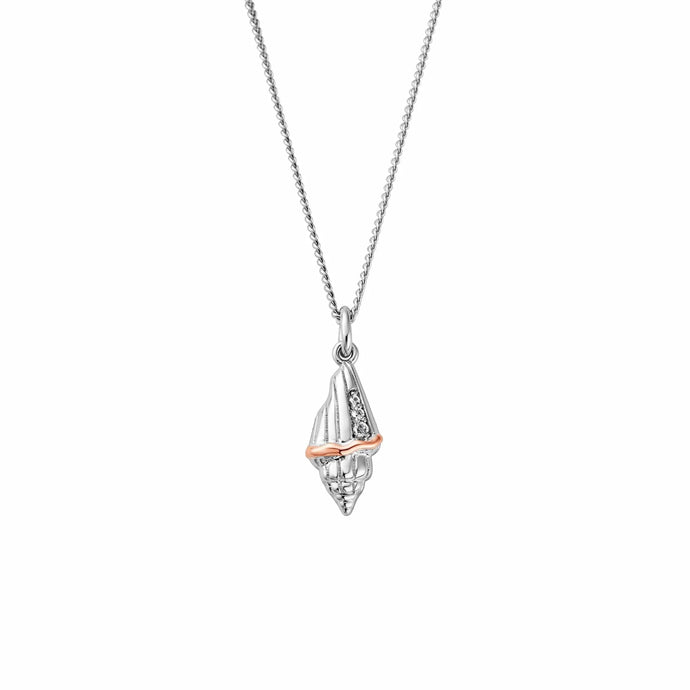 Clogau® Nature's Wonder Sterling Silver Seashell Pendant with Topaz