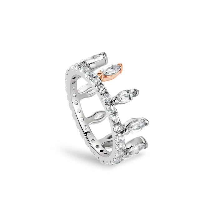 Clogau® Celebration Crown Silver and White Topaz Ring