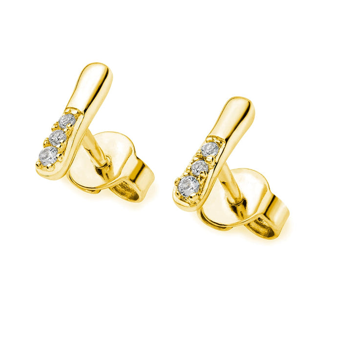 Gold Skinny Drip Studs SDS2G