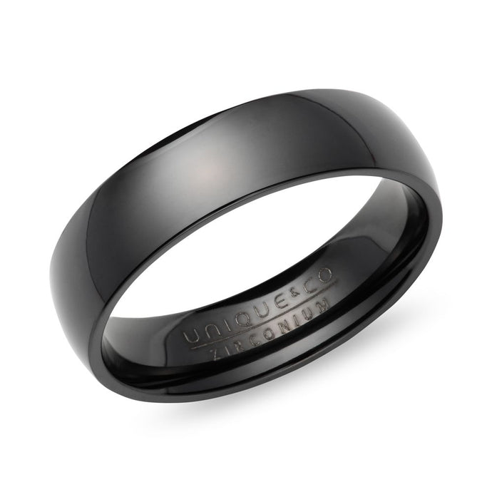 Black Zirconium Ring 7mm