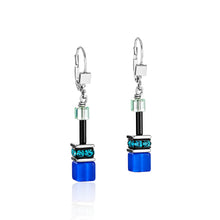 Load image into Gallery viewer, GeoCUBE® Earrings Blue-Green
