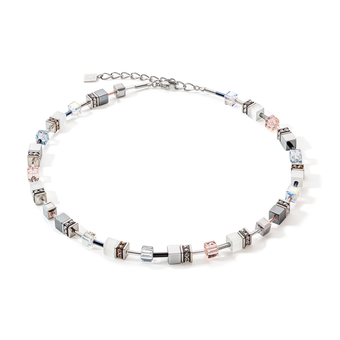 GeoCUBE® Iconic Monochrome Necklace Peach