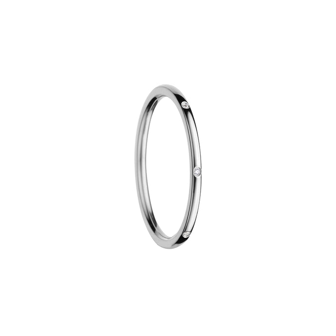 BERING Ring | Polished Silver with Zirconia | 560-17-X0 | Inner Ring