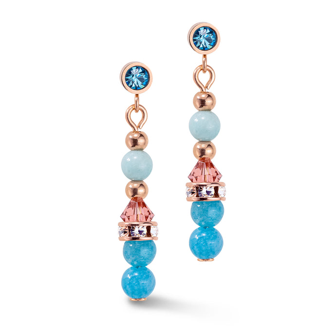 Princess Precious Earrings Aqua-Lilac