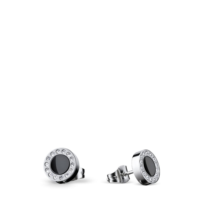 BERING Earrings | Silver Black and Swarovski | 707-160-05