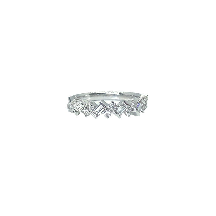 9ct White Gold Mixed Diamond Eternity Ring