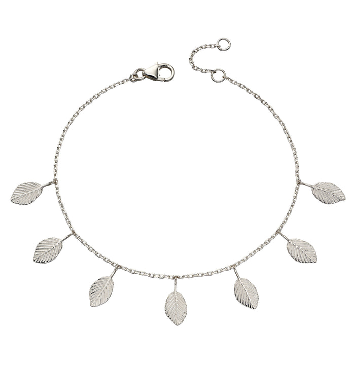 Silver Multi Leaf Bracelet