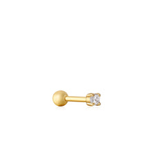 Load image into Gallery viewer, Gold Sparkle Barbell Single Earring E035-05G
