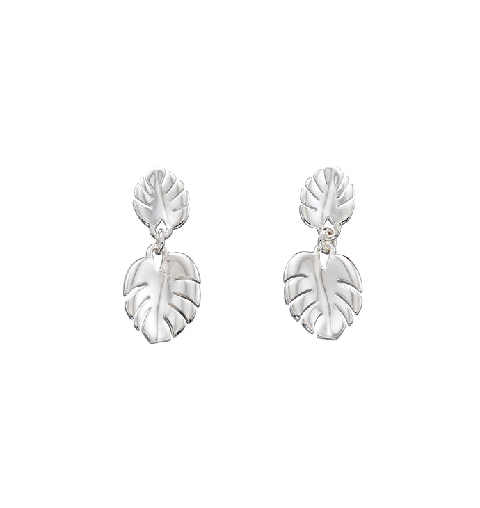 Silver Cheese Plant Drop Earrings