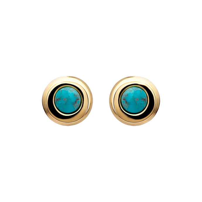 Turquoise Gold Earrings ME-873