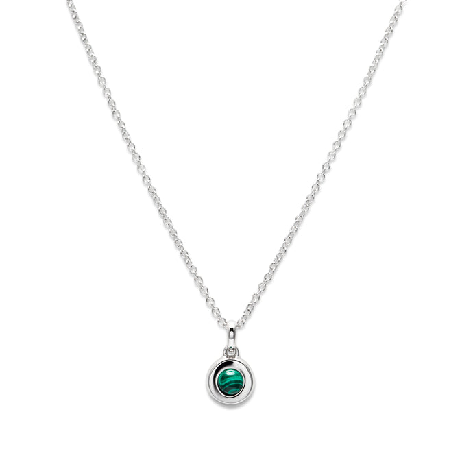 Malachite Silver Necklace MK-876